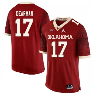 Men's Sooners #17 Ty DeArman Retro Red Jordan Brand Throwback Alumni Jerseys 251686-454